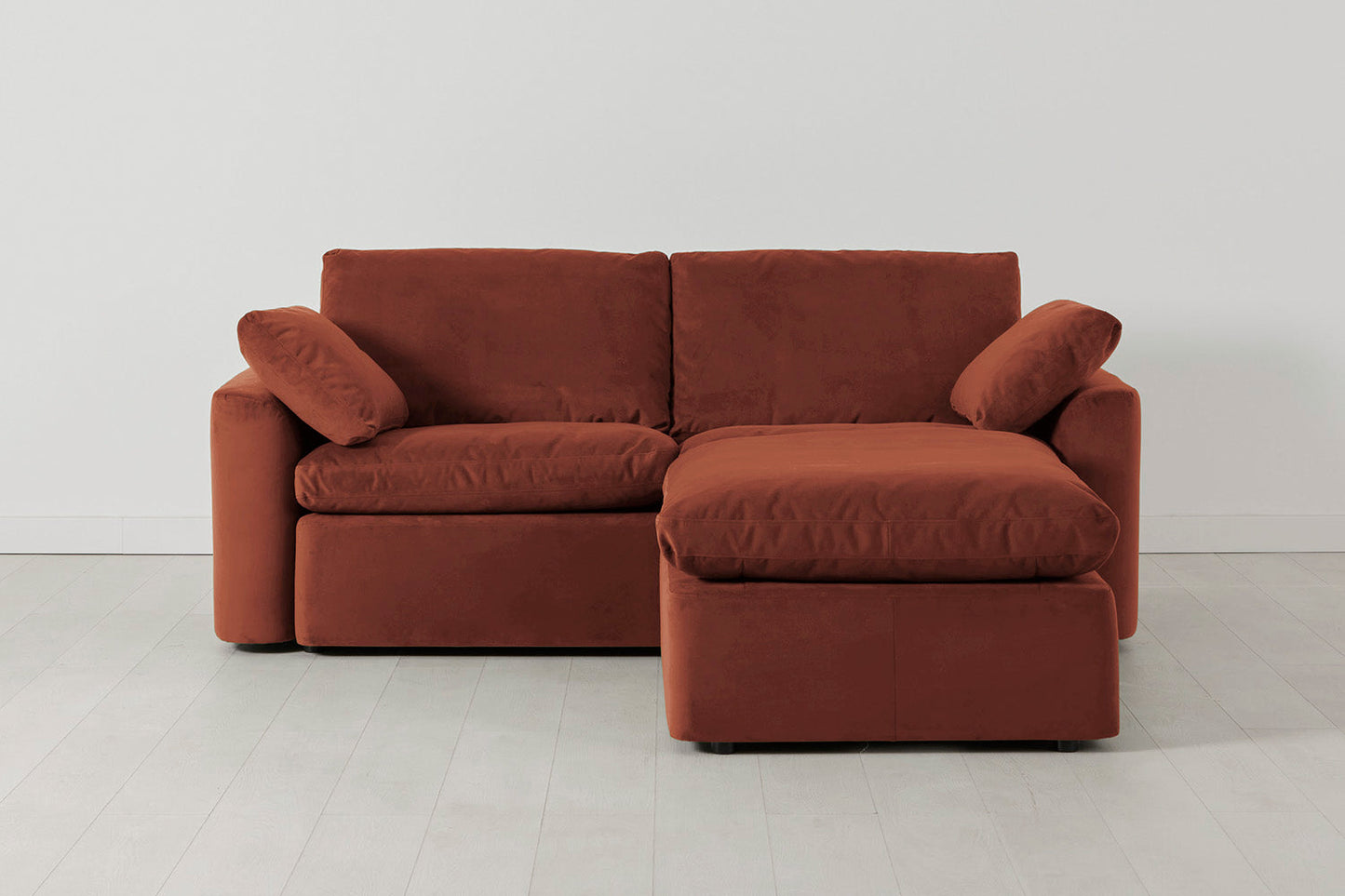 Model 13 2-Seater Right Chaise Sofa, Brick