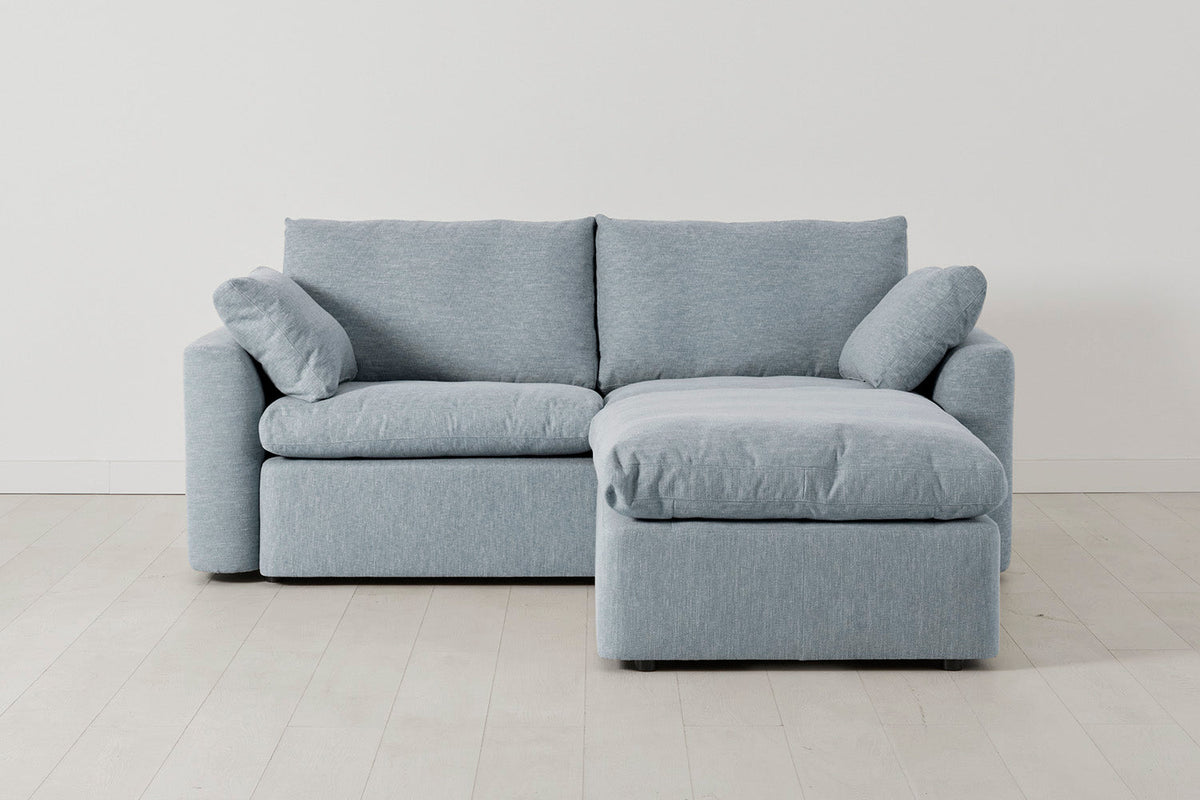 2-Seater Sofa in blue linen