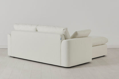 Model 13 Zweisitzer-Sofa mit Chaiselongue rechts, Weiß