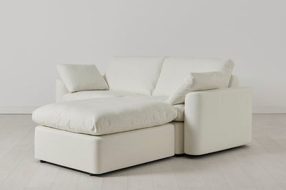 Model 13 Zweisitzer-Sofa mit Chaiselongue rechts, Weiß