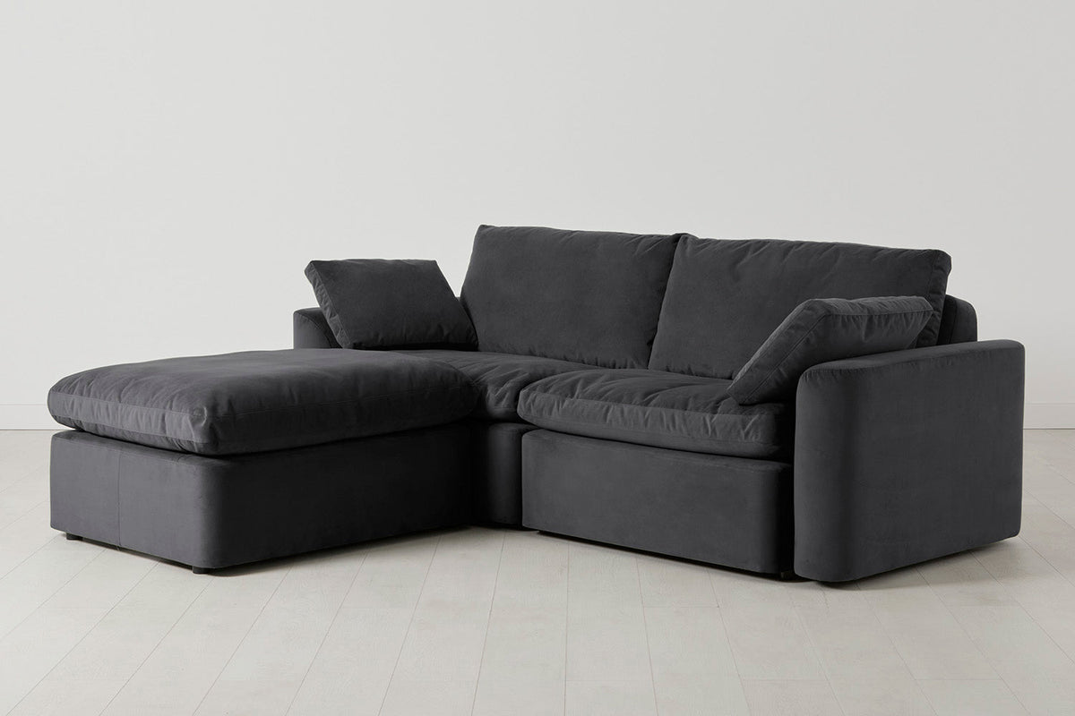 Model 13 3-Seater Left Chaise Sofa, Charcoal