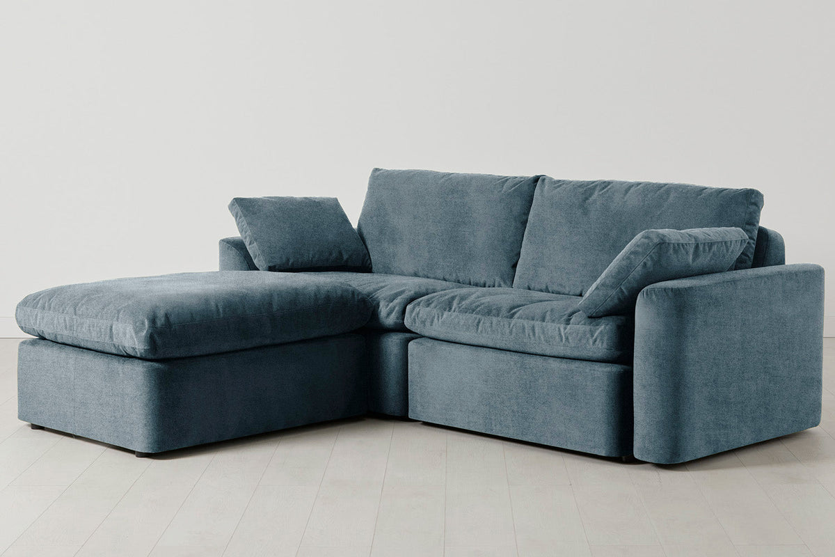 Model 13 3-Seater Left Chaise Sofa, Hydro
