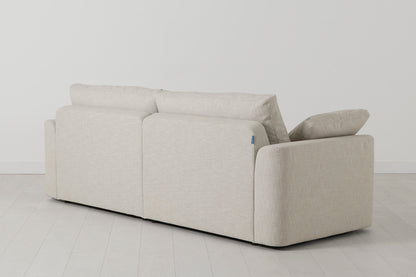 Model 13 Dreisitzer-Sofa mit Chaiselongue links, Helles Pergament
