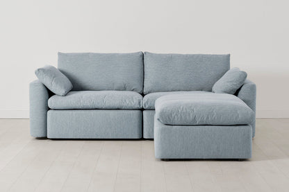 Model 13 3-Seater Right Chaise Sofa, Seaglass