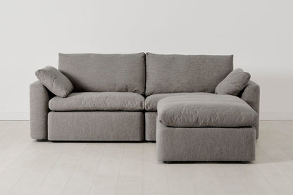 Model 13 Dreisitzer-Sofa mit Caiselongue rechts, Schattengrau