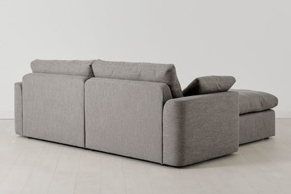 Model 13 Dreisitzer-Sofa mit Caiselongue rechts, Schattengrau