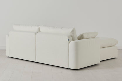 Model 13 Dreisitzer-Sofa mit Chaiselongue rechts, Weiß