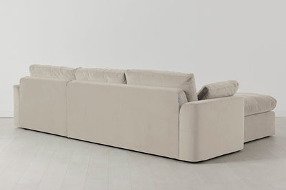 Model 13 4-Seater Sofa with Ottoman, Bone