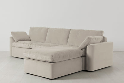 Model 13 4-Seater Sofa with Ottoman, Bone