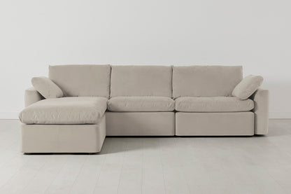 Model 13 4-Seater Left Chaise Sofa, Bone