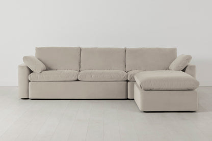 Model 13 4-Seater Sofa with Ottoman, Bone