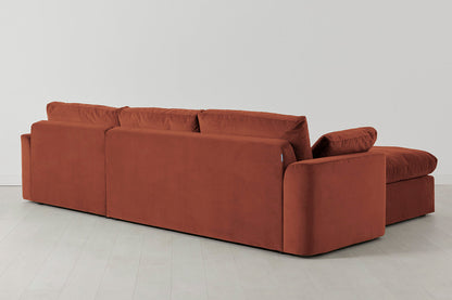Model 13 Viersitzer-Sofa mit Caiselongue rechts, Brick