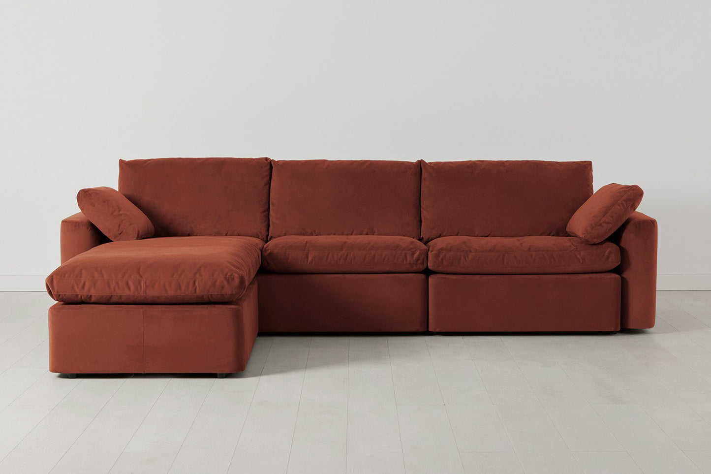 Model 13 4-Seater Left Chaise Sofa, Brick