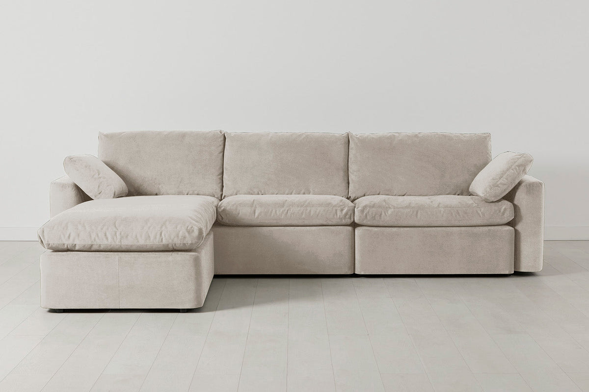 Model 13 4-Seater Left Chaise Sofa, Chalk