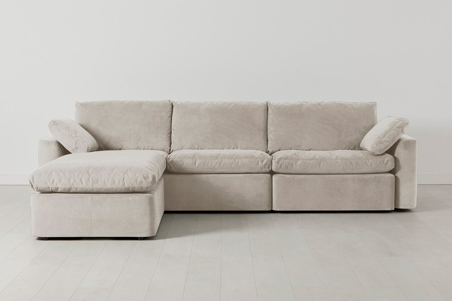 Model 13 4-Seater Left Chaise Sofa, Chalk