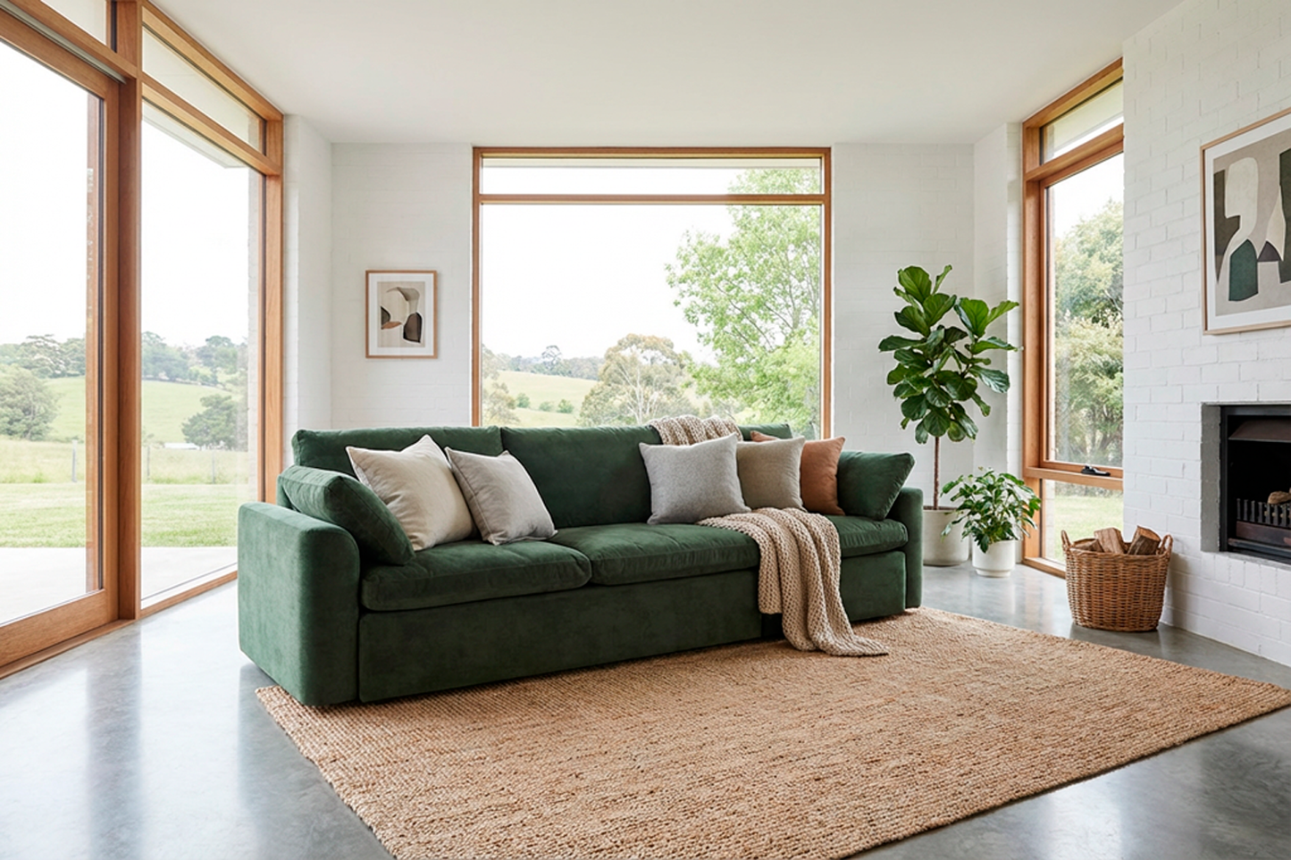 Model 13 4-Seater Sofa, Conifer