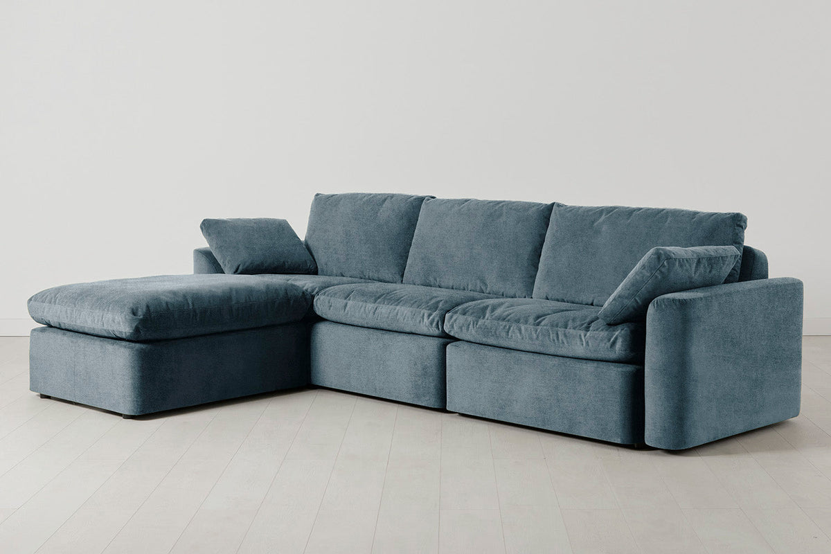 Model 13 4-Seater Left Chaise Sofa, Hydro