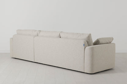 Model 13 4-Sitzer-Sofa mit Chaiselongue links, Helles Pergament