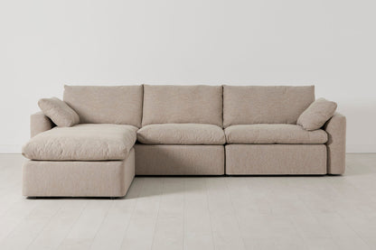 Model 13 4-Seater Sofa with Ottoman, Pumice