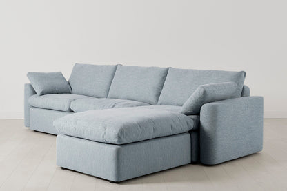 Model 13 4-Seater Sofa with Ottoman, Seaglass