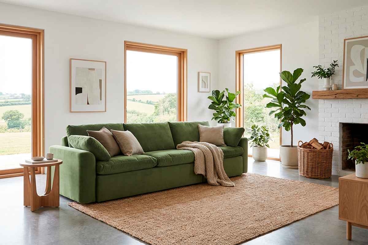 Model 13 4-Seater Sofa, Vine