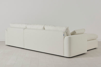 Model 13 Viersitzer-Sofa mit Chaiselongue rechts, Weiß