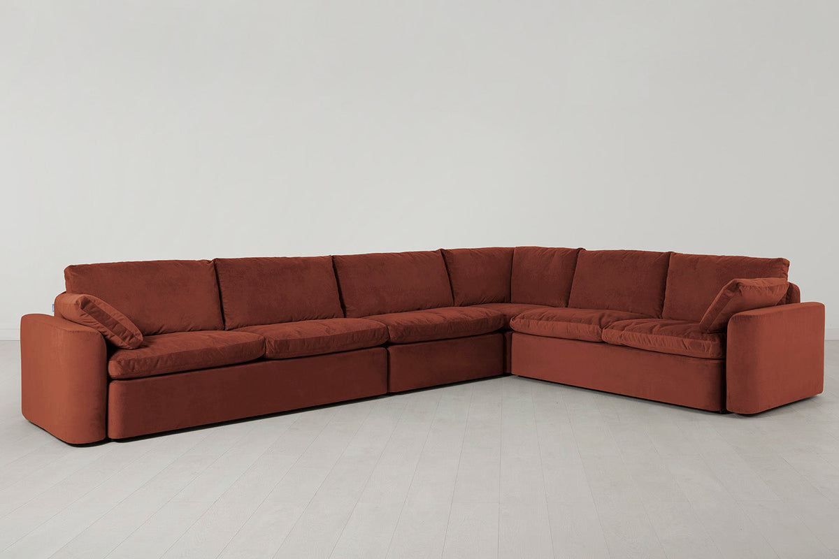 Model 13 Large Corner Sofa, Brick