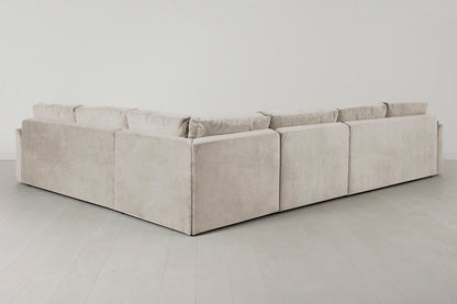 Model 13 Large Corner Sofa with Ottoman, Chalk