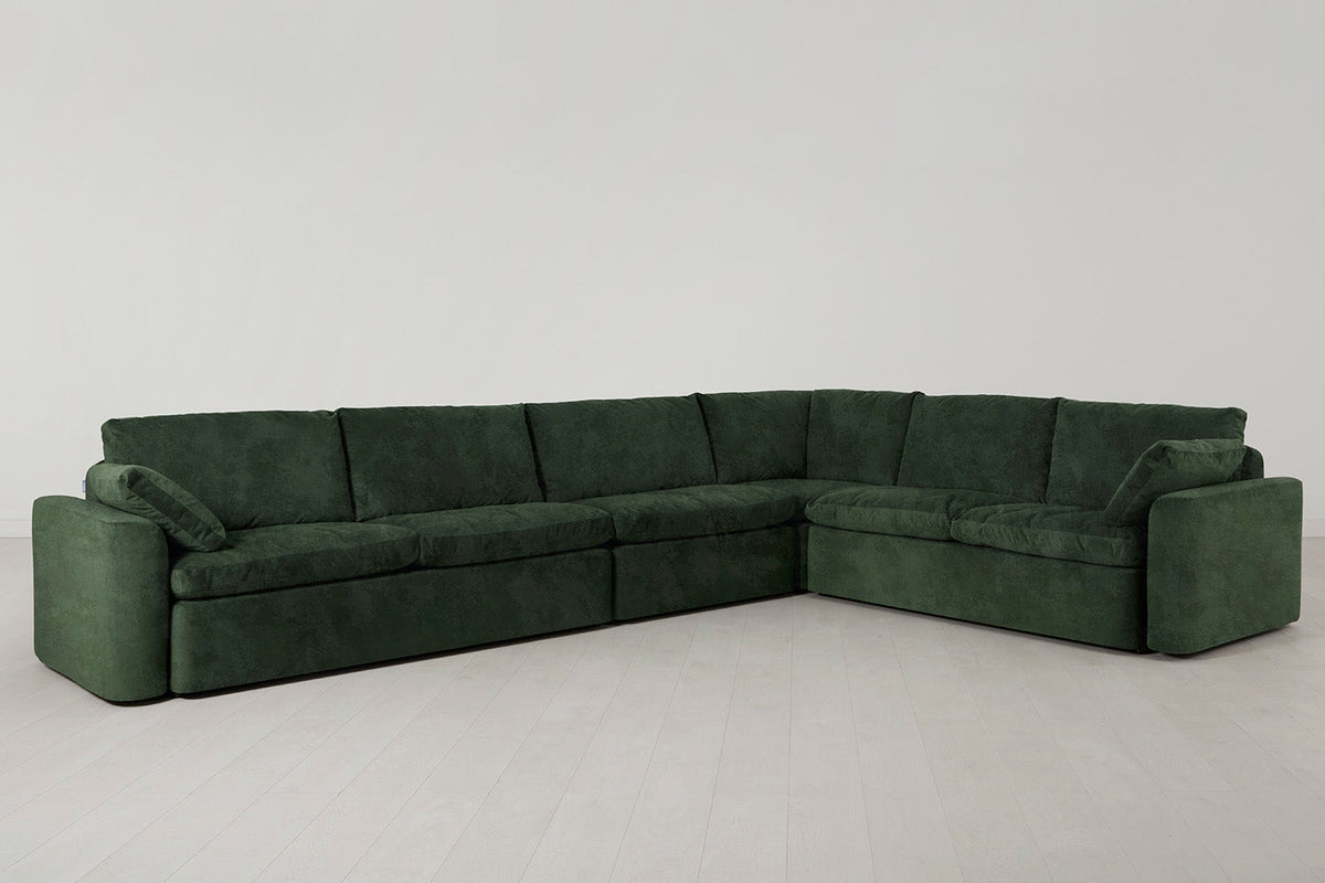Model 13 Großes Ecksofa, Tannengrün