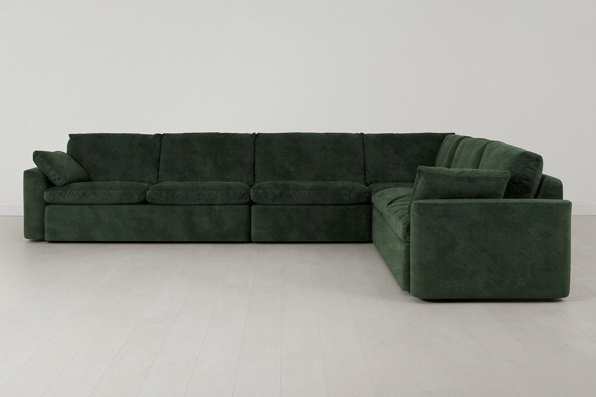 Model 13 Großes Ecksofa, Tannengrün