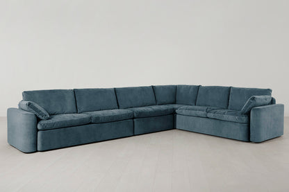 Model 13 Großes Ecksofa, Wasserblau