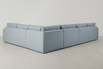Model 13 Large Corner Sofa with Ottoman, Seaglass