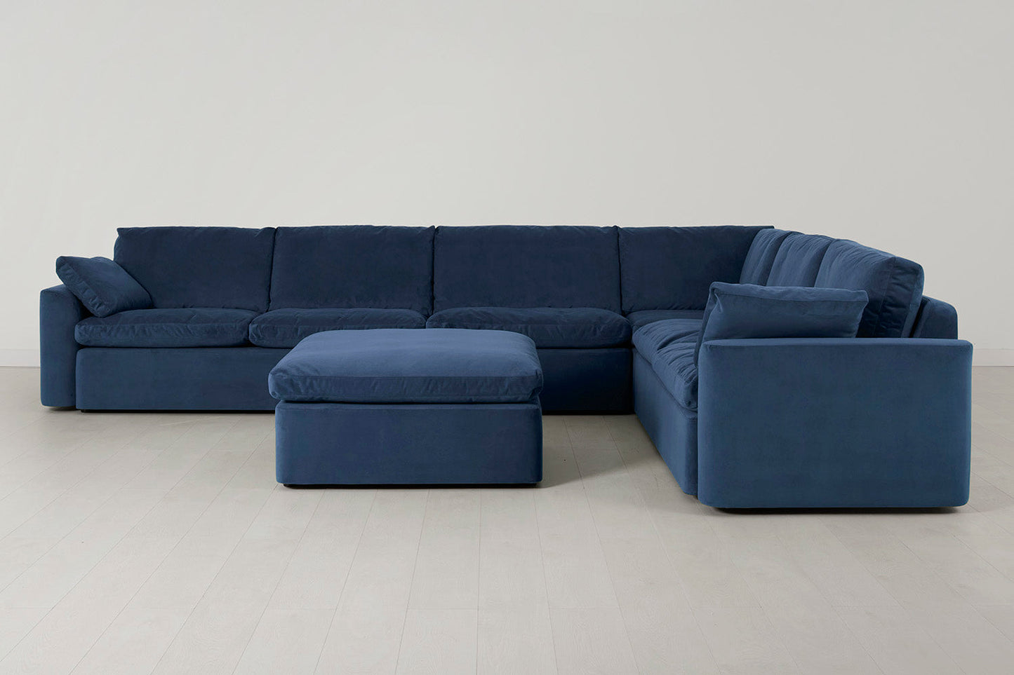 Model 13 Large Corner Sofa with Ottoman, Teal