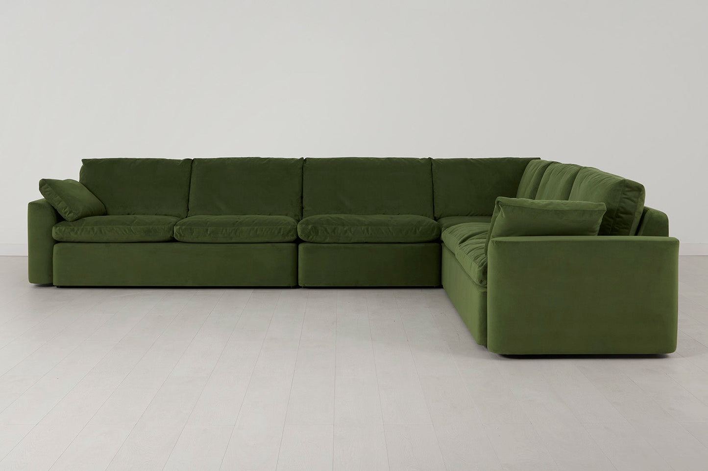 Model 13 Großes Ecksofa, Laubgrün