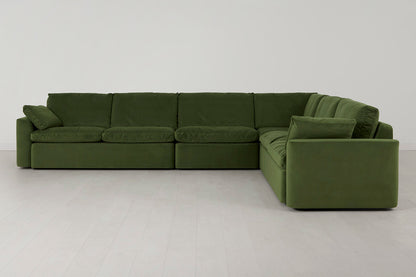 Model 13 Großes Ecksofa, Laubgrün