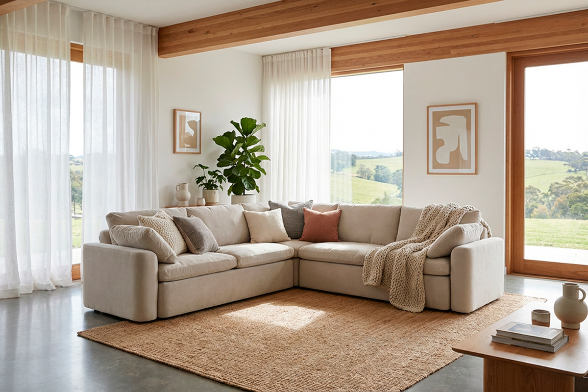 Model 13 Corner Sofa, Bone