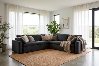 Model 13 Ecksofa, Dunkelgrau