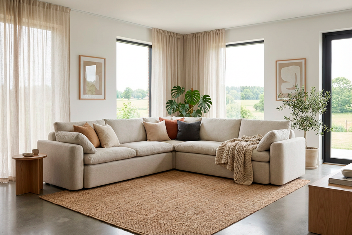 Model 13 Ecksofa, Helles Pergament