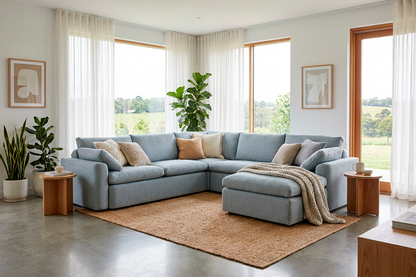 Model 13 Corner Sofa, Seaglass