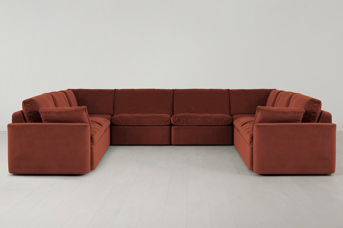 Model 13 U Shaped Sofa, Brick
