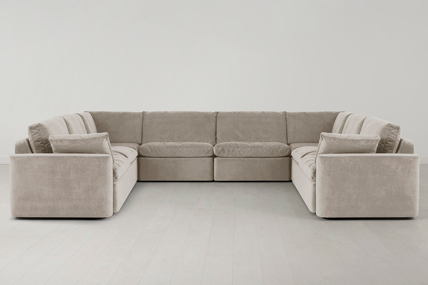 Model 13 U-Form Sofa, KreideweiÃŸ