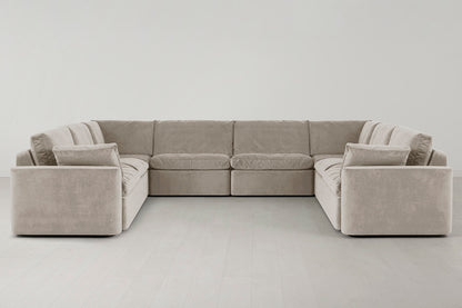 Model 13 U-Form Sofa, KreideweiÃŸ