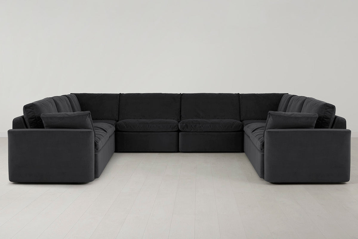 Model 13 U-Form Sofa, Dunkelgrau
