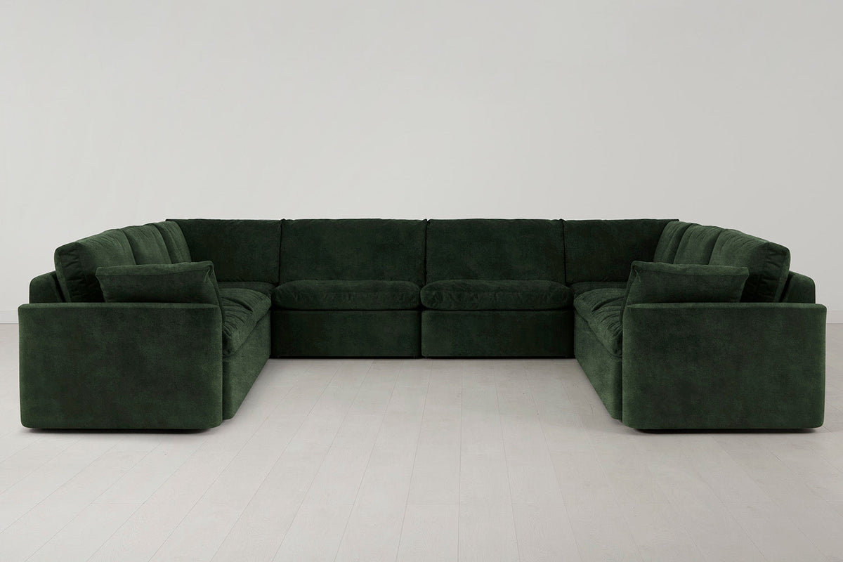 Model 13 U-Form Sofa, Tannengrün