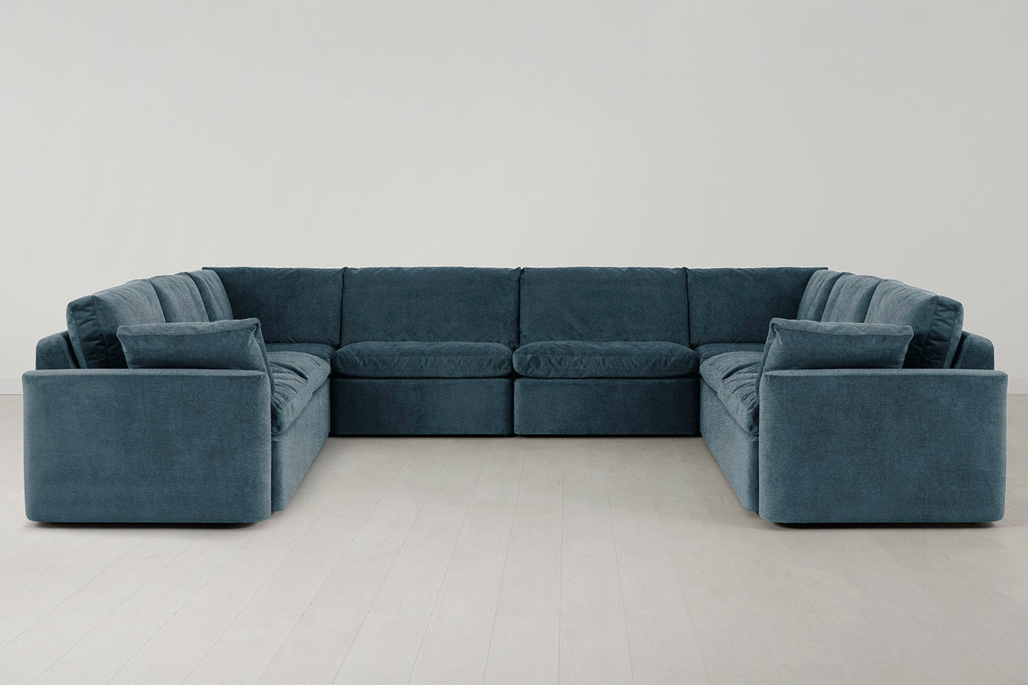 Model 13 U-Form Sofa, Wasserblau