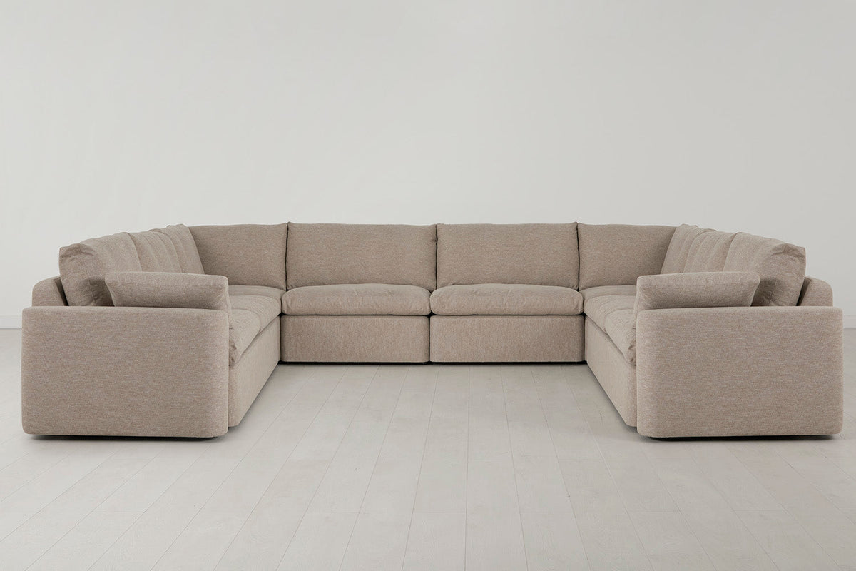Model 13 U-Form Sofa, Steingrau
