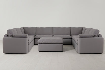 Model 13 U Shaped Sofa with Ottoman, Risso