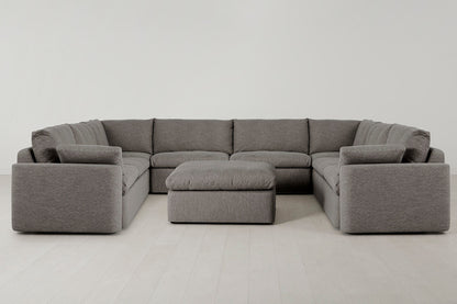 Model 13 U Shaped Sofa with Ottoman, Shadow