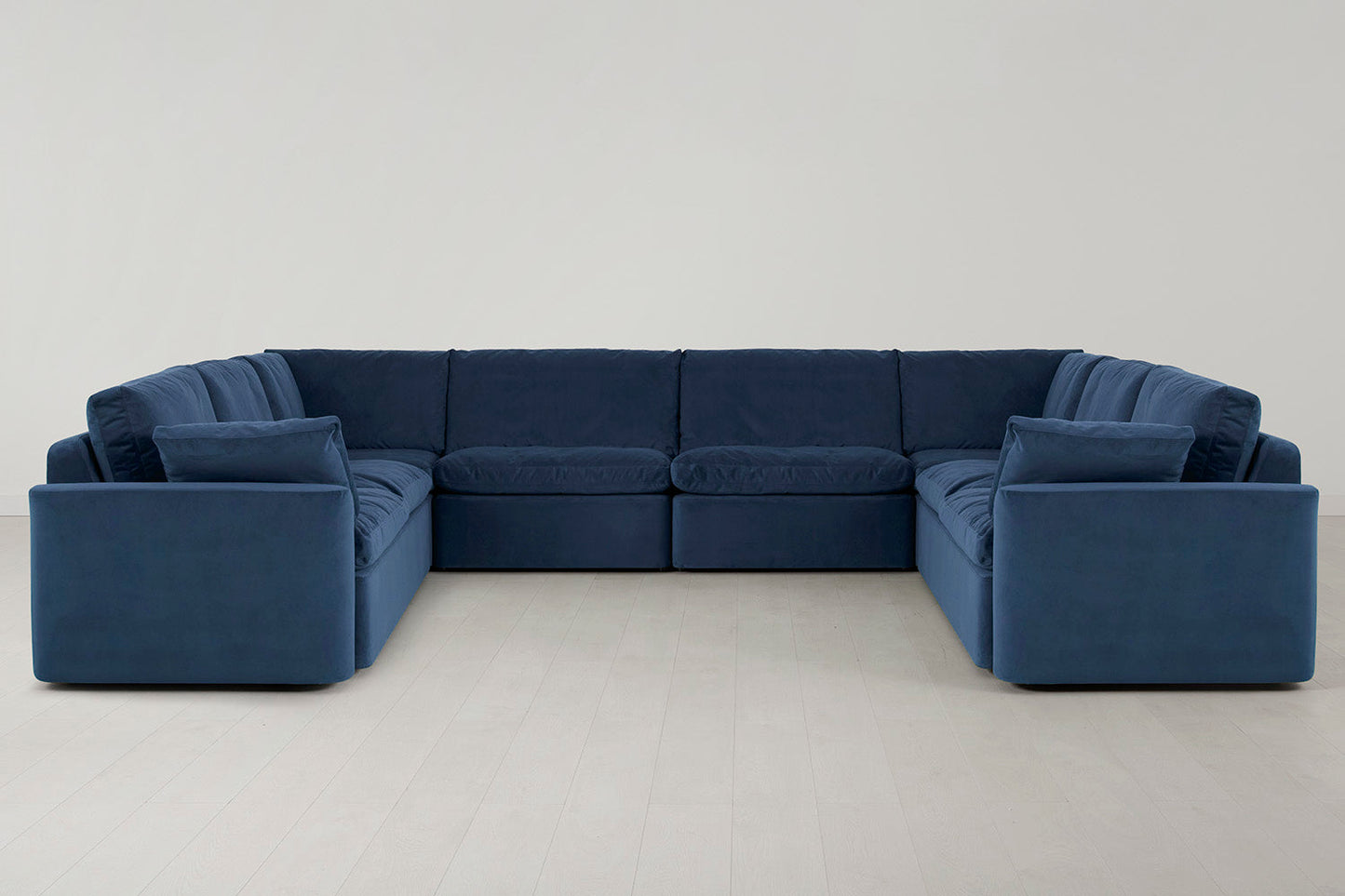 Model 13 U-Form Sofa, Blaugrün