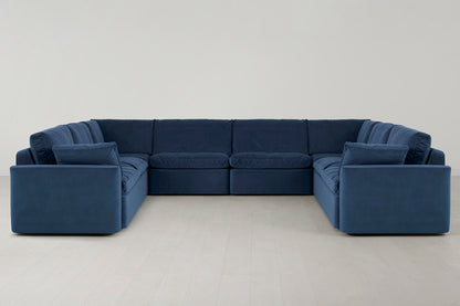 Model 13 U-Form Sofa, Blaugrün